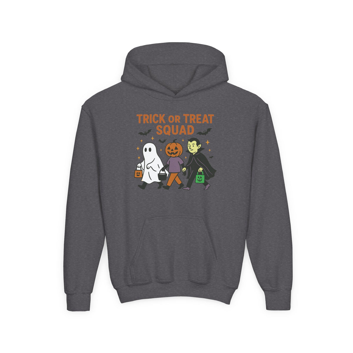 Youth Halloween Sweatshirt - Trick or Treat Squad, Cute Kids Hoodie
