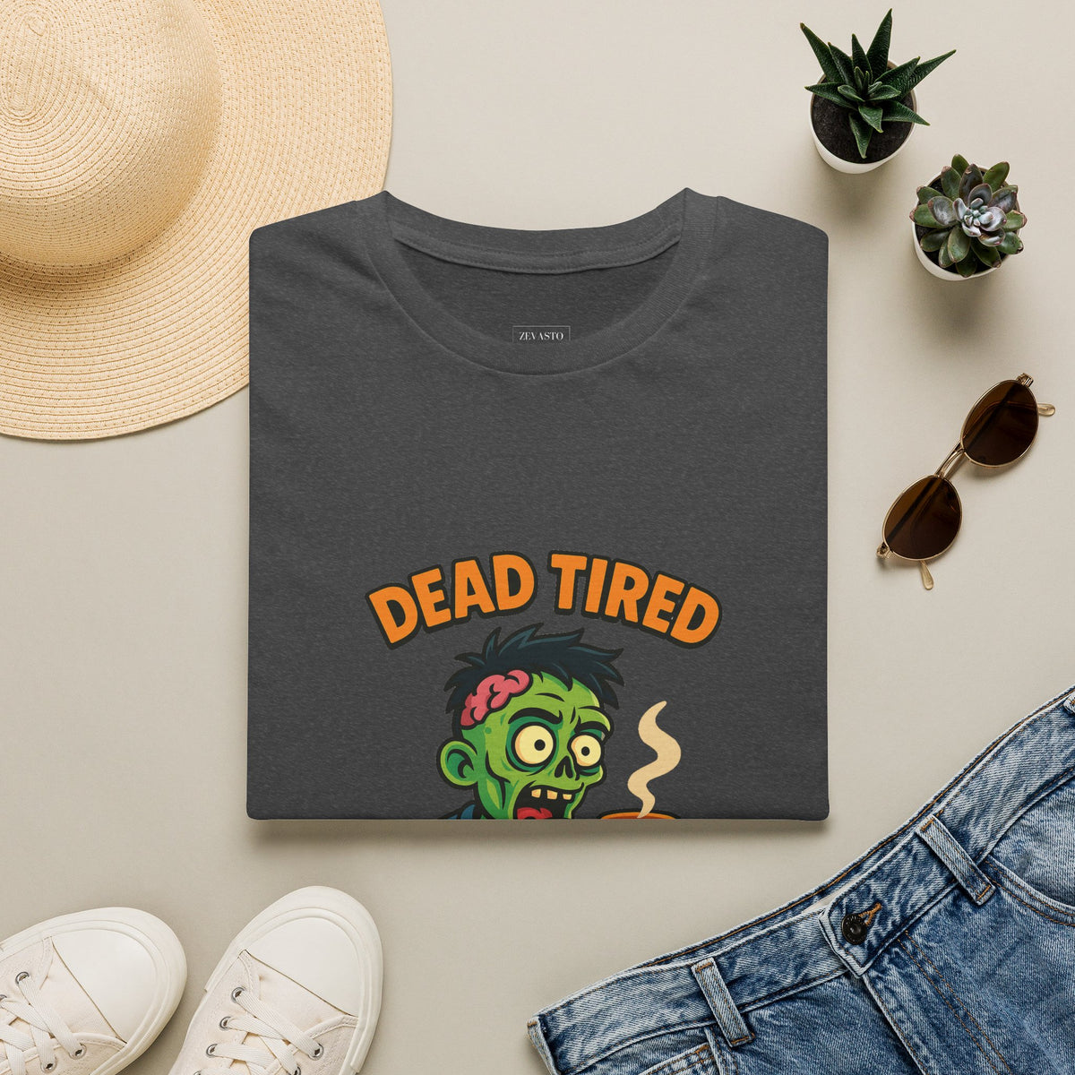 Dead Tired Zombie T-Shirt, Gifts for Halloween