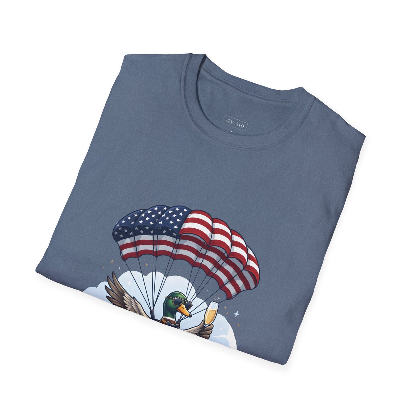 Duck Parachute T-Shirt – Celebrating 250 Years Patriotic Graphic Tee