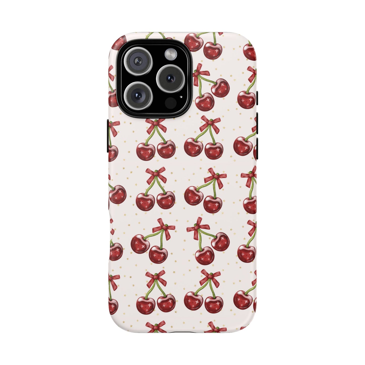 Cherry Pattern Phone Case — Cute Red Cherry Protective Phone Cover