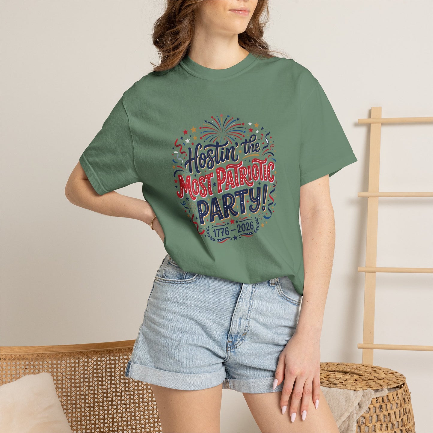 Patriotic 'Hostin' the Most Patriotic Party' T-Shirt, 4th of July Shirt, Independence Day Tee