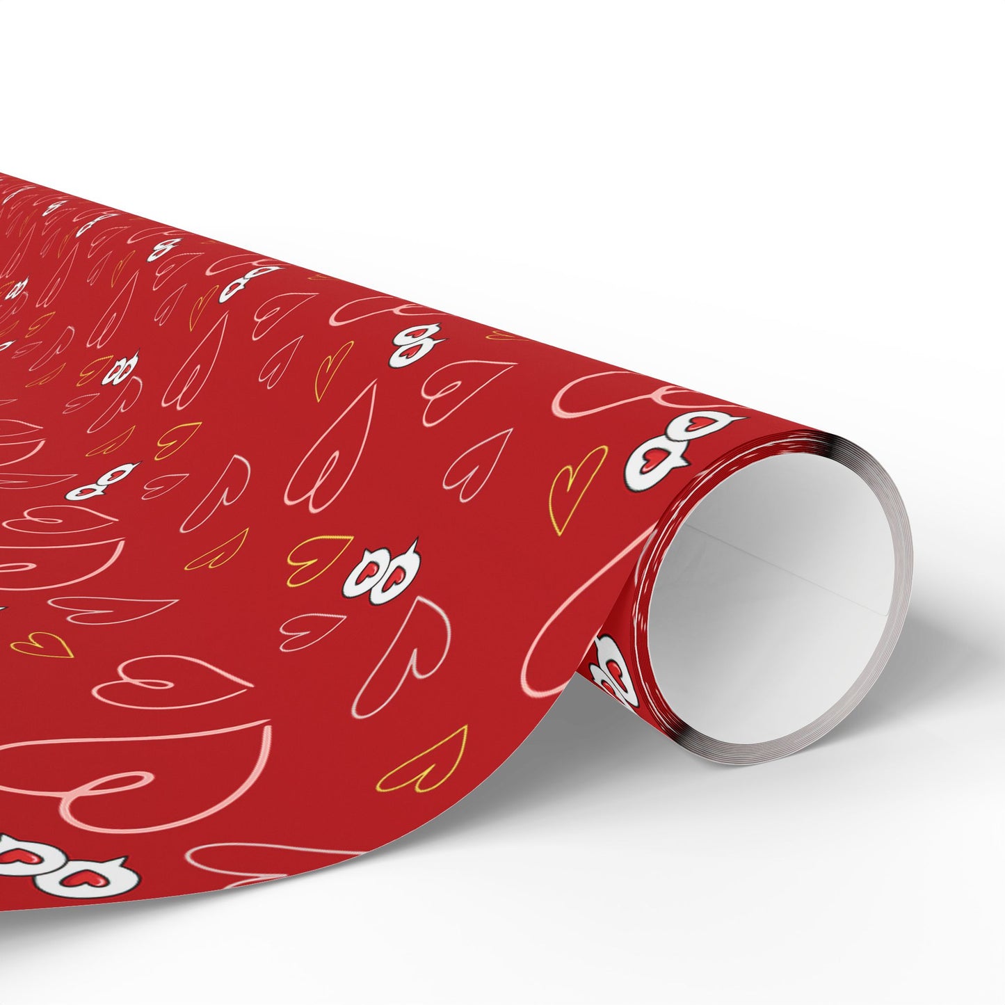 Red Heart Pattern Wrapping Paper — Romantic Gift Wrap for Valentine’s Day & Anniversaries