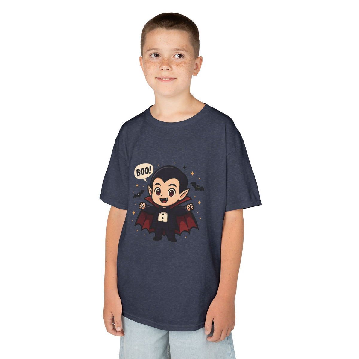Cute Halloween Kids Tee, Spooky Costume Top, Kids Vampire Shirt, Halloween Party Apparel, Boo Design Tee