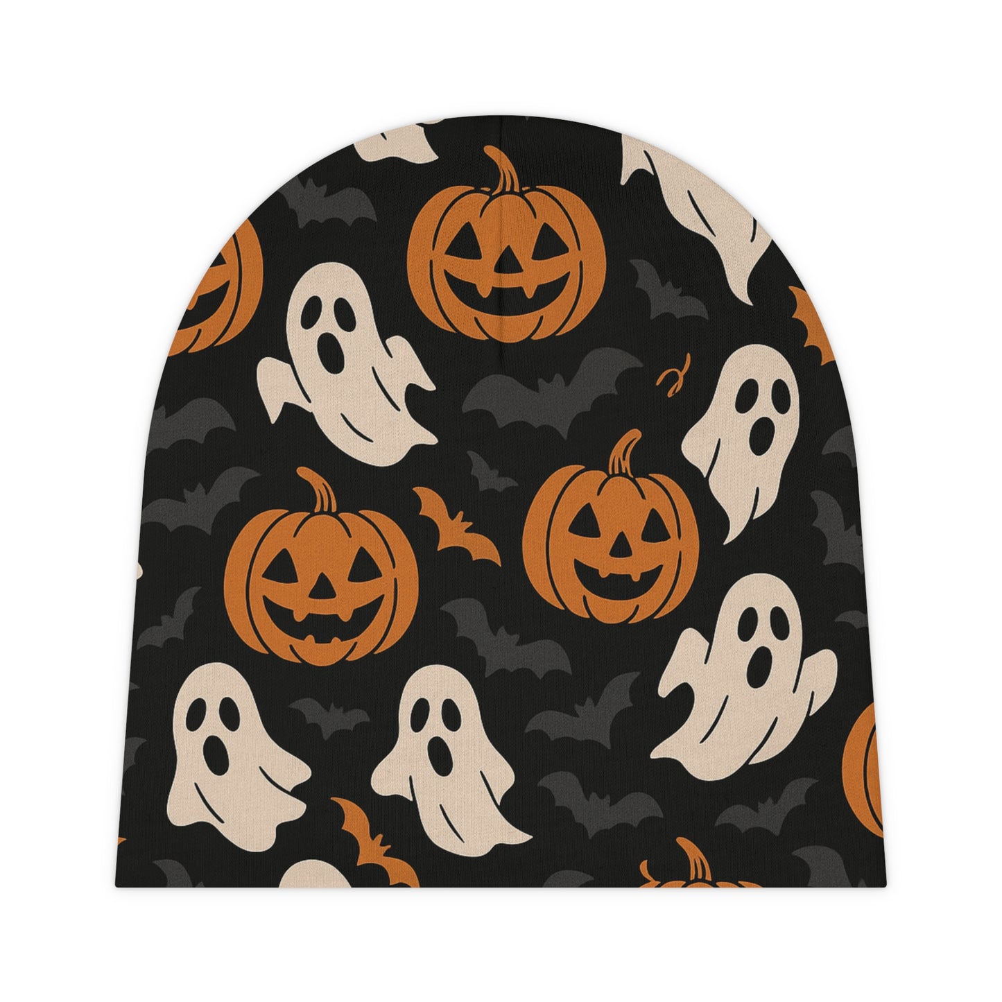 Halloween Baby Beanie, Ghost and Pumpkin Baby Hat, Cute Infant Beanie, Fall Baby Accessories, Halloween Costume Beanie