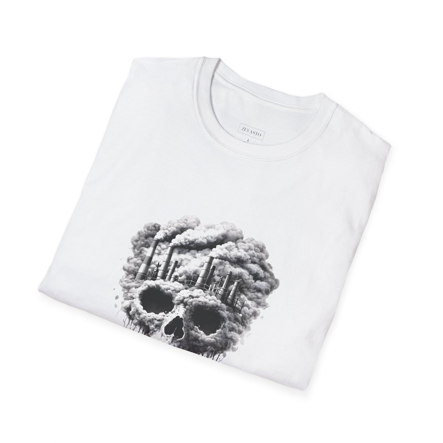 Carbon-Based Mistake Skull T-Shirt — Dark Humor Graphic Tee for Earth Day