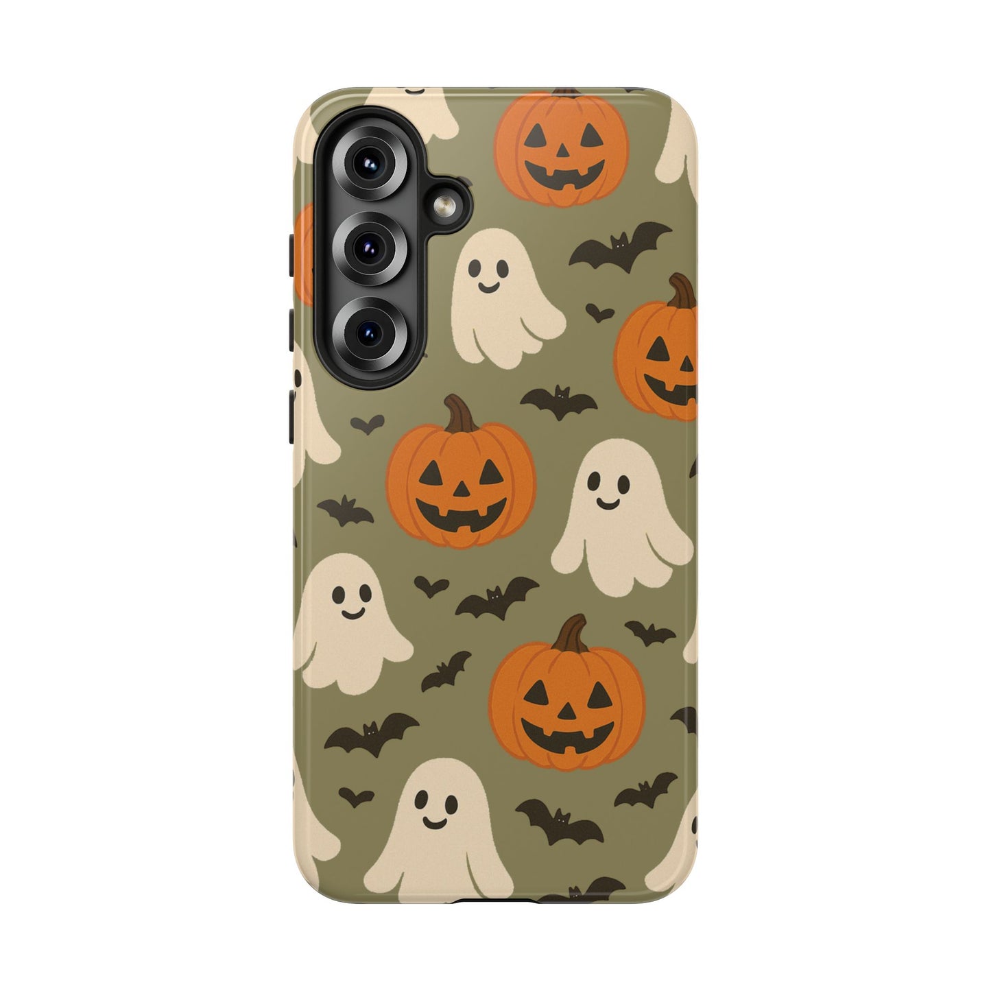 Halloween Phone Case with Ghosts and Pumpkins, Cute Fall Phone Cover, Spooky Season Accessory, Halloween Gift