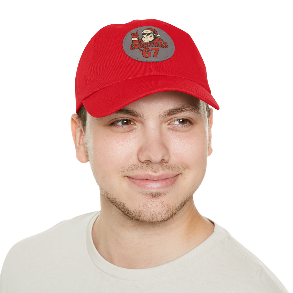 Christmas '67 Hat — Retro Santa Leather Patch Cap