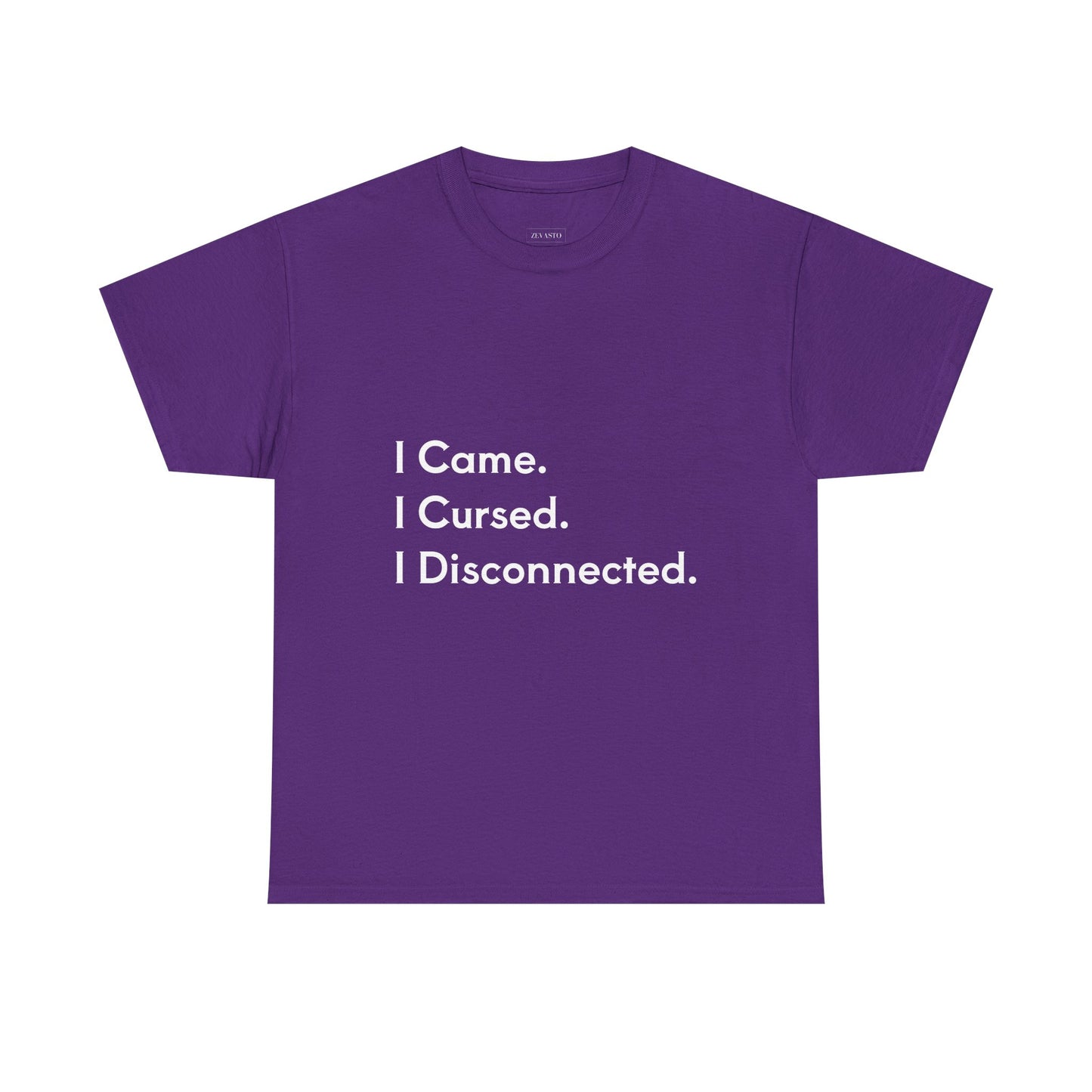 I Came I Cursed I Disconnected Unisex Heavy Cotton Tee, Funny Halloween T-Shirt