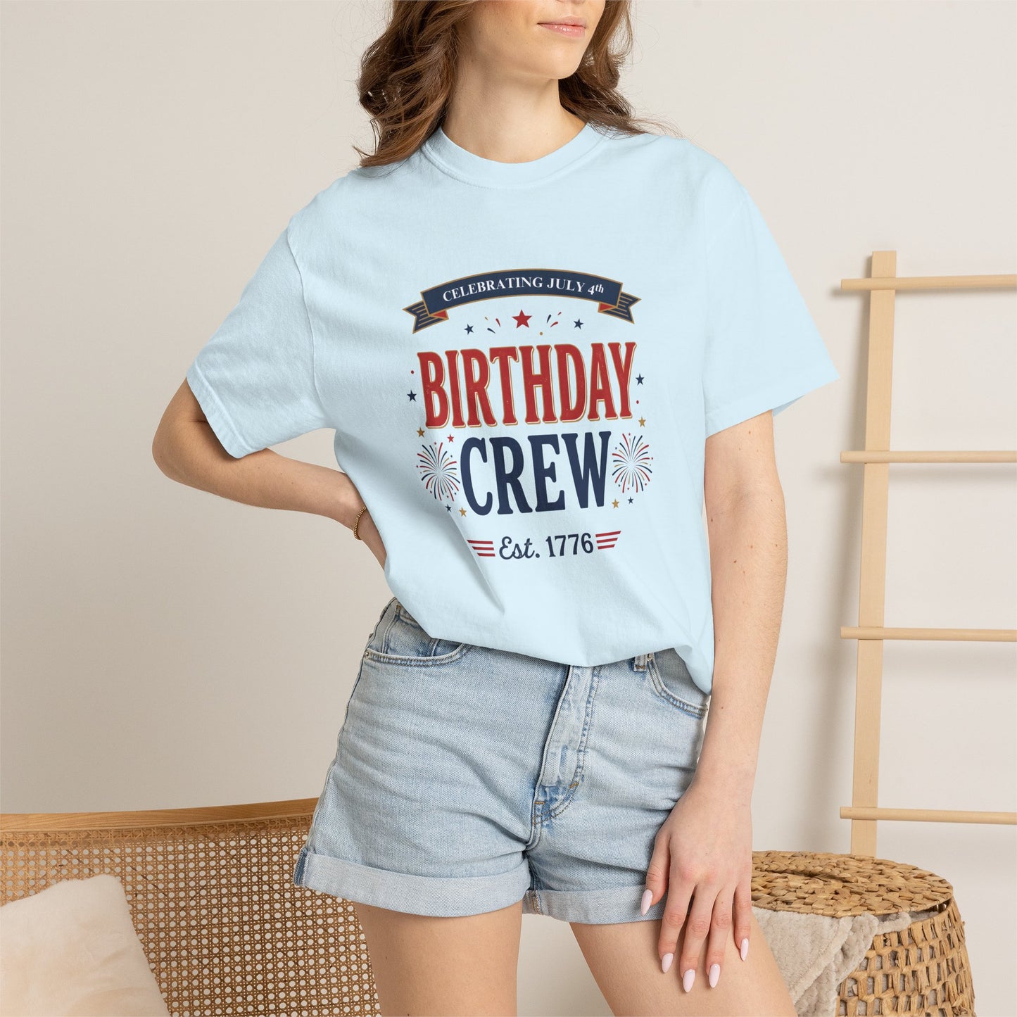 Birthday Crew T-Shirt — Patriotic Celebration Tee, 4th of July Shirt, Independence Day Gift