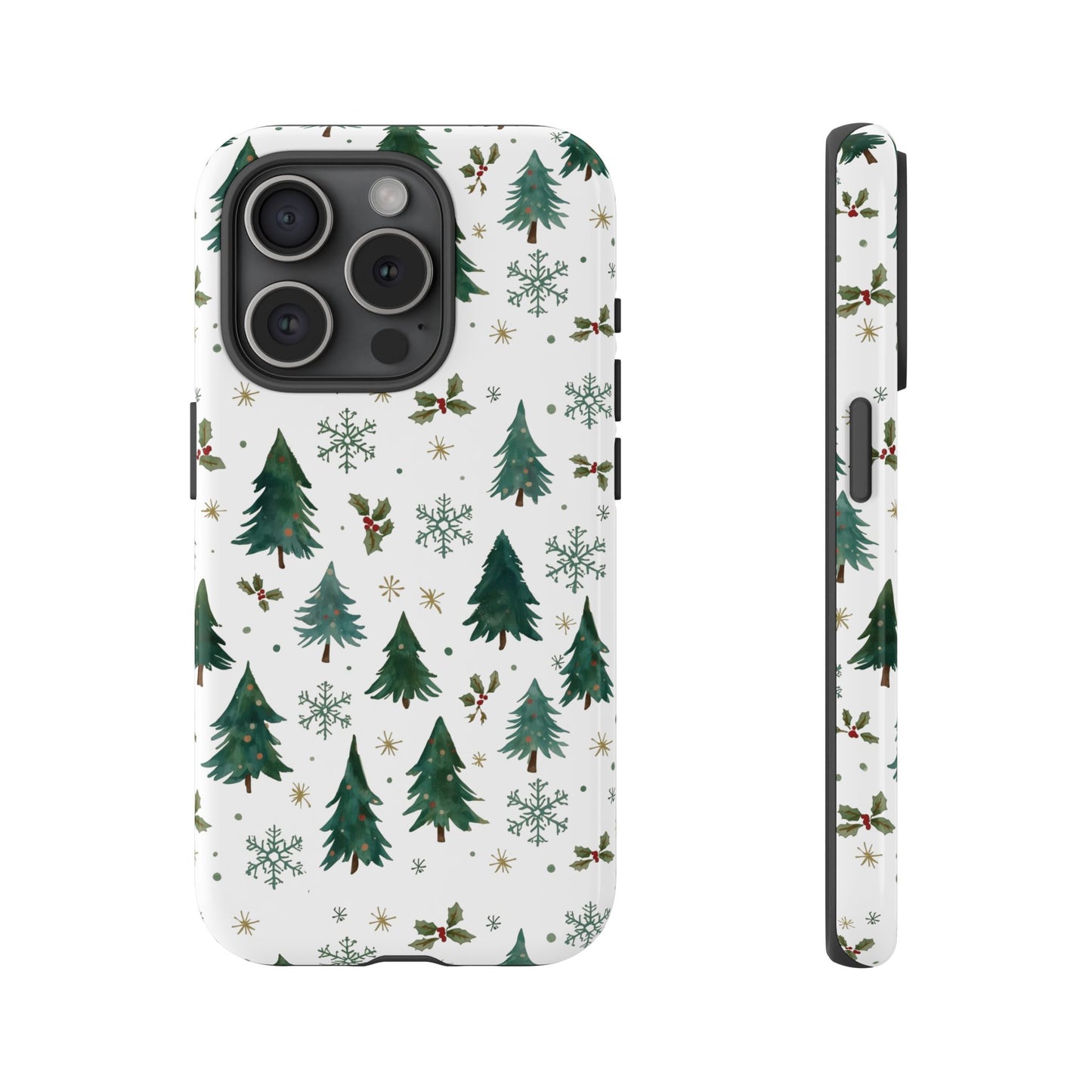 Winter Forest Phone Case, Christmas-Themed Dual Layer Phone Case for Iphone 17, 16, 15 & Samsung