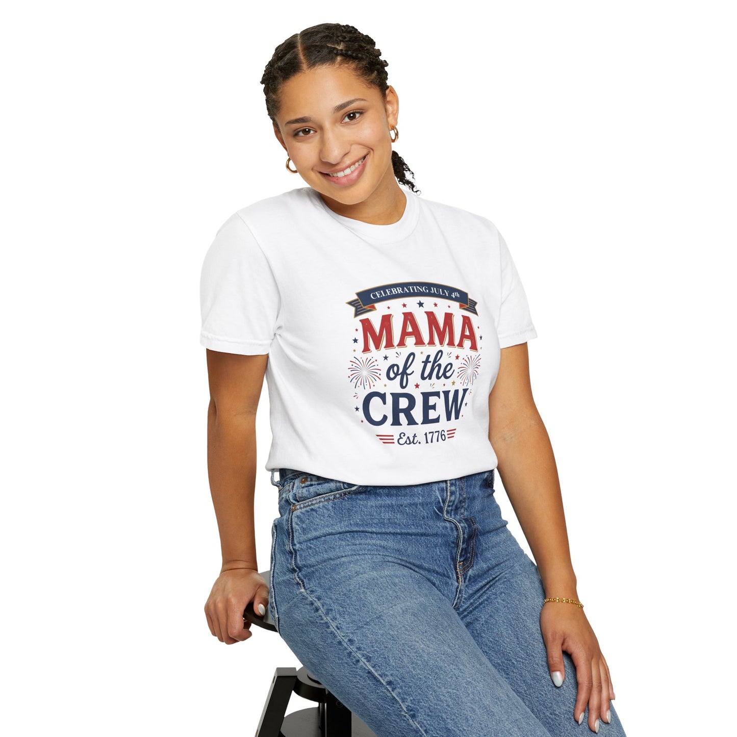 Mama of the Crew T-Shirt — Patriotic 4th of July Tee, Independence Day Shirt