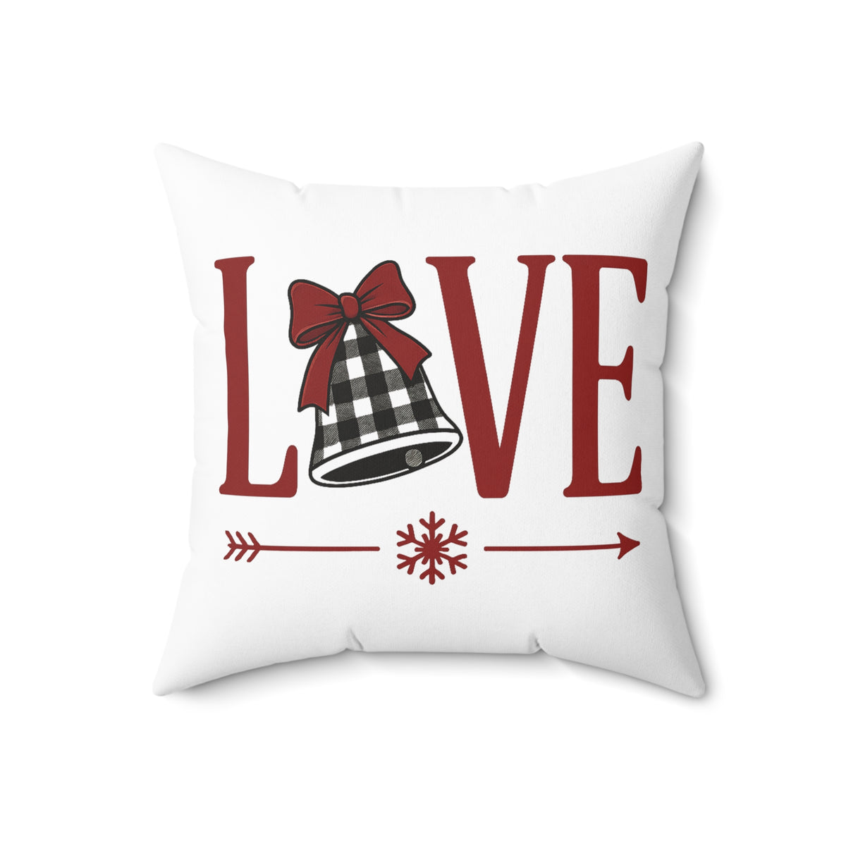 'Love' Holiday Throw Pillow - Christmas Decor Gift
