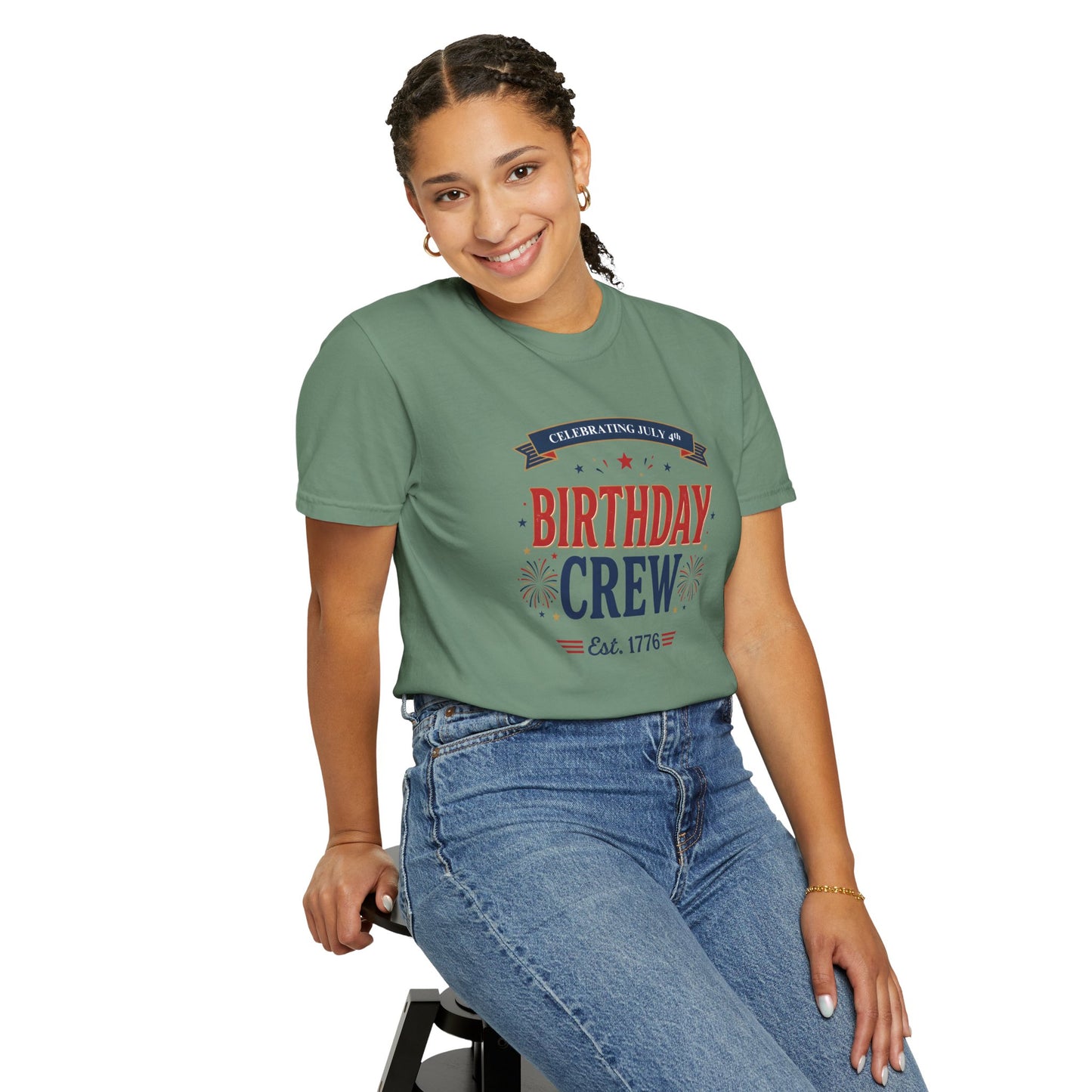 Birthday Crew T-Shirt — Patriotic Celebration Tee, 4th of July Shirt, Independence Day Gift