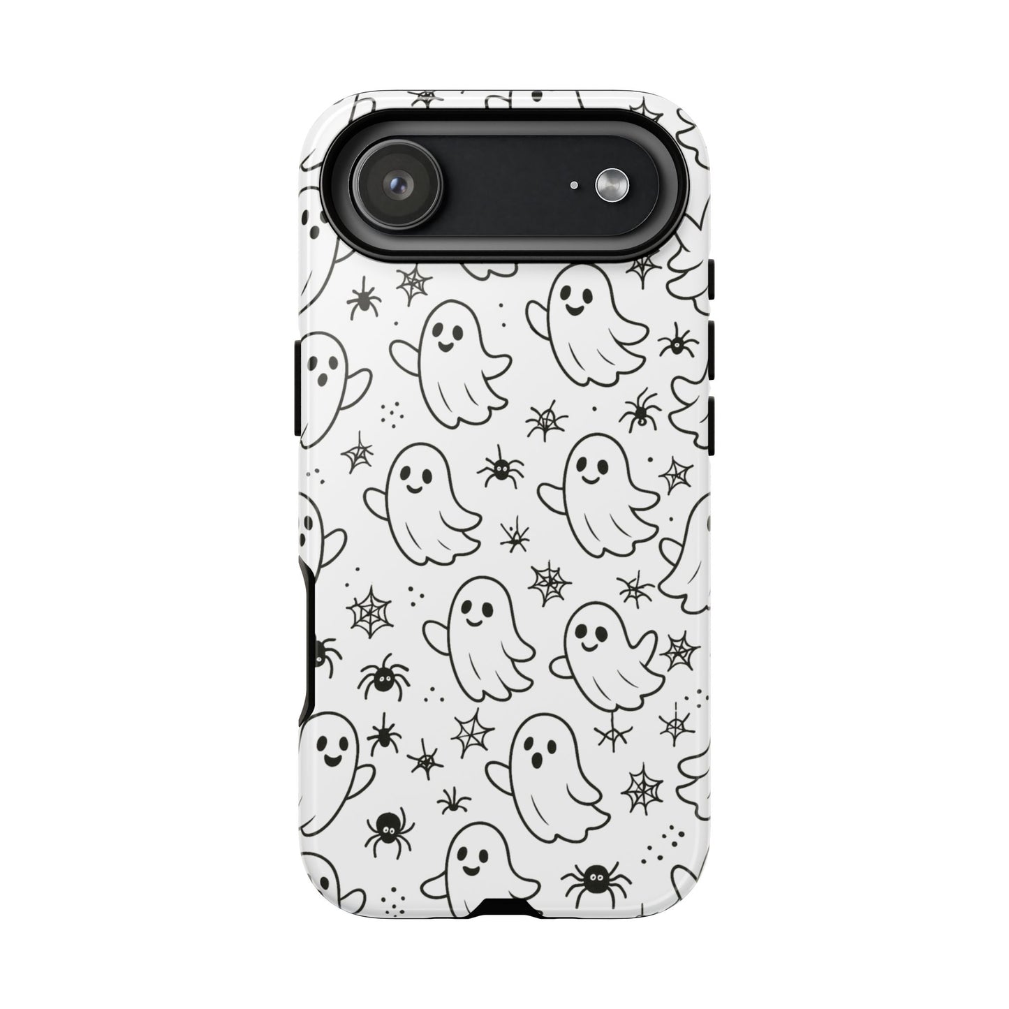 Ghostly Phone Case, Cute Halloween Phone Cover, Tough Phone Case, Spooky Phone Accessory, Ghost Pattern Design