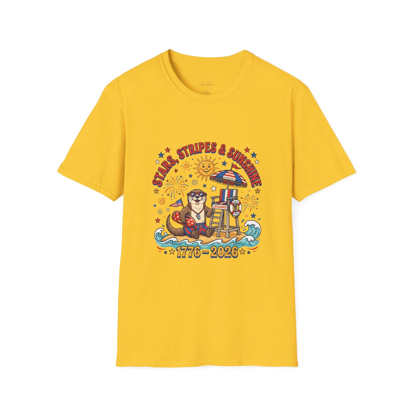 Stars, Stripes & Sunshine T-Shirt — Patriotic 1776–2026 Summer Tee, 4th of July Shirt
