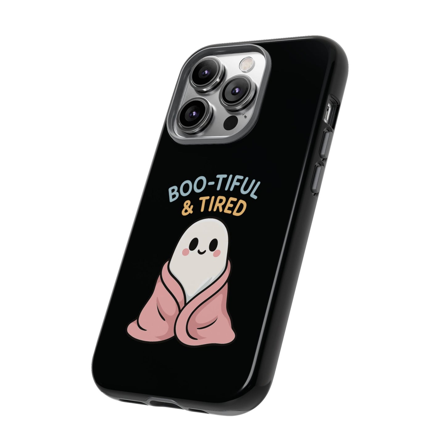 Boo-tiful & Tired Phone Case, Halloween-Themed Design