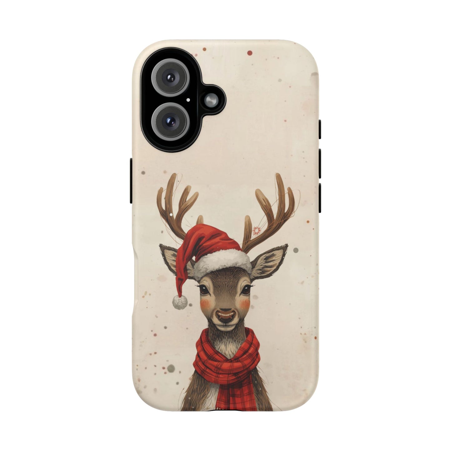 Christmas Reindeer Phone Case, Dual Layer Phone Case for Iphone 17, 16, 15, 14, 13, 12, 11