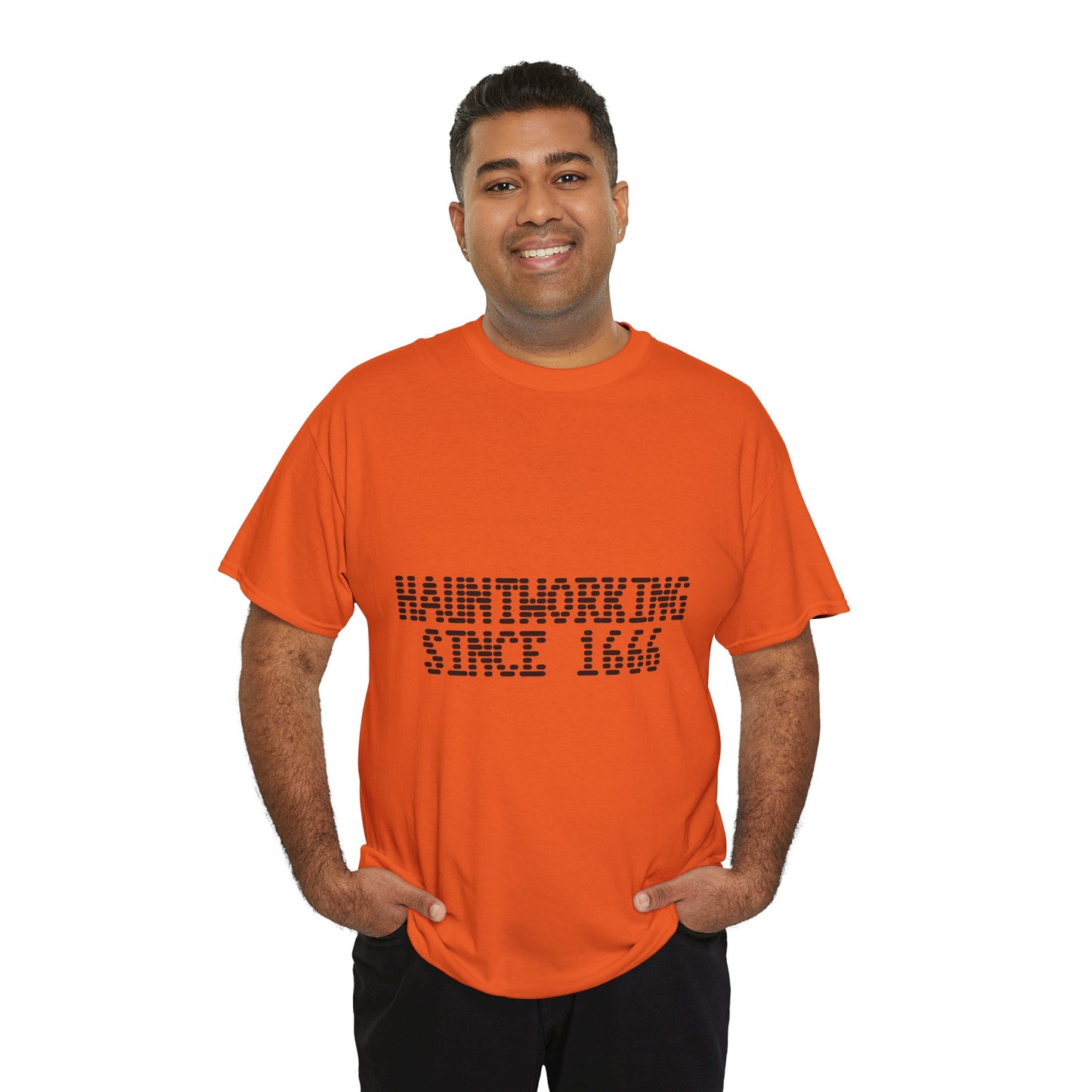 Hauntworking Since 1666-Cotton Tee, Halloween-Themed Tshirt