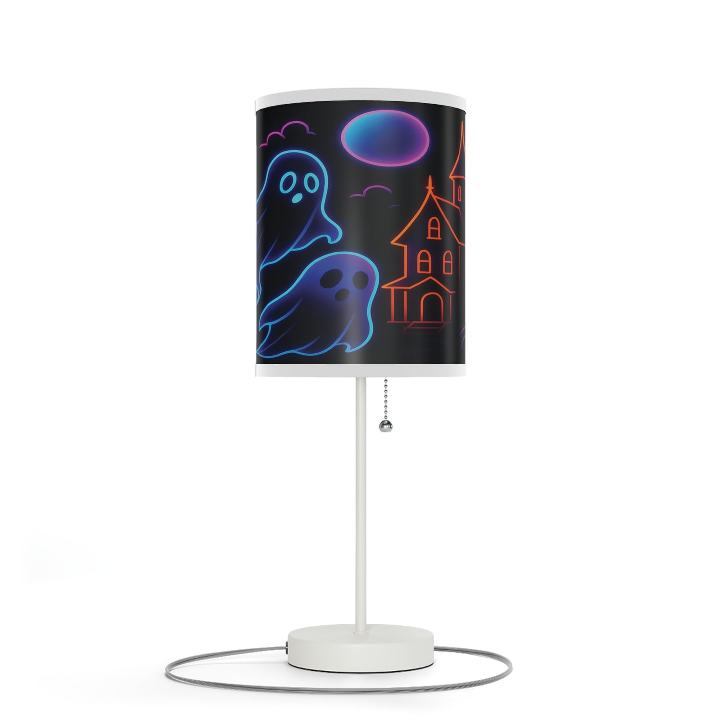Halloween Themed Table Lamp, Ghosts & Pumpkins Design