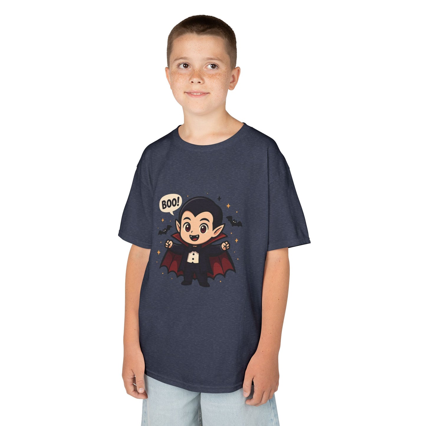 Cute Halloween Kids Tee, Spooky Costume Top, Kids Vampire Shirt, Halloween Party Apparel, Boo Design Tee