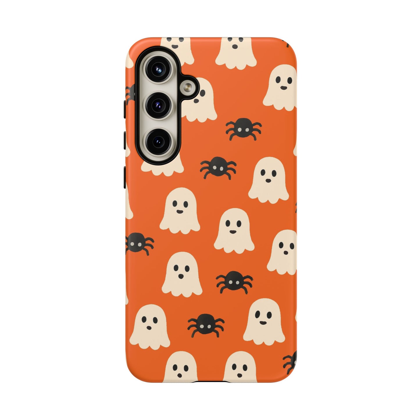 Cute Halloween Phone Case with Ghosts and Spiders, Spooky Gift, Fall Accessory, Unique Halloween Decor, Mobile Protection