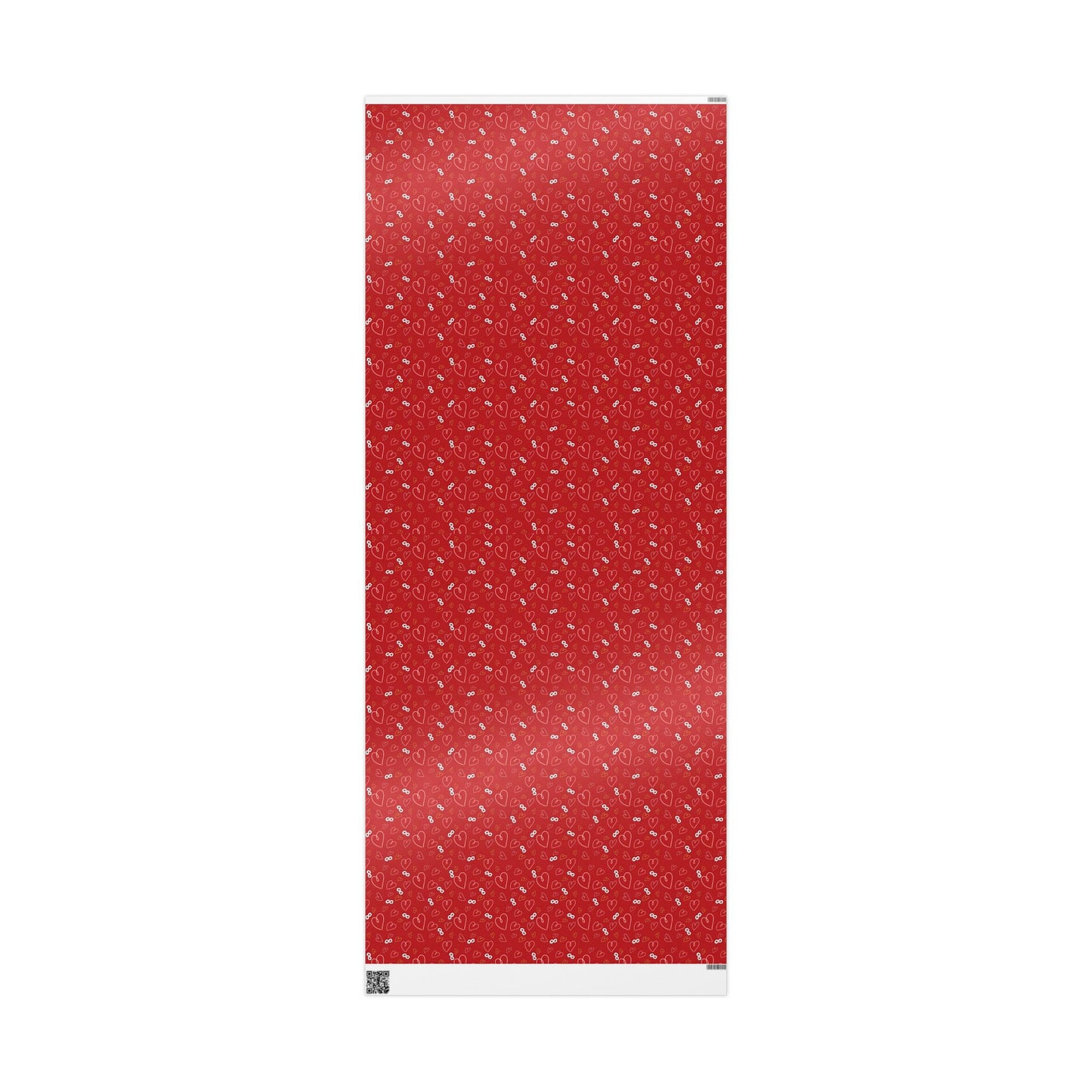 Red Heart Pattern Wrapping Paper — Romantic Gift Wrap for Valentine’s Day & Anniversaries