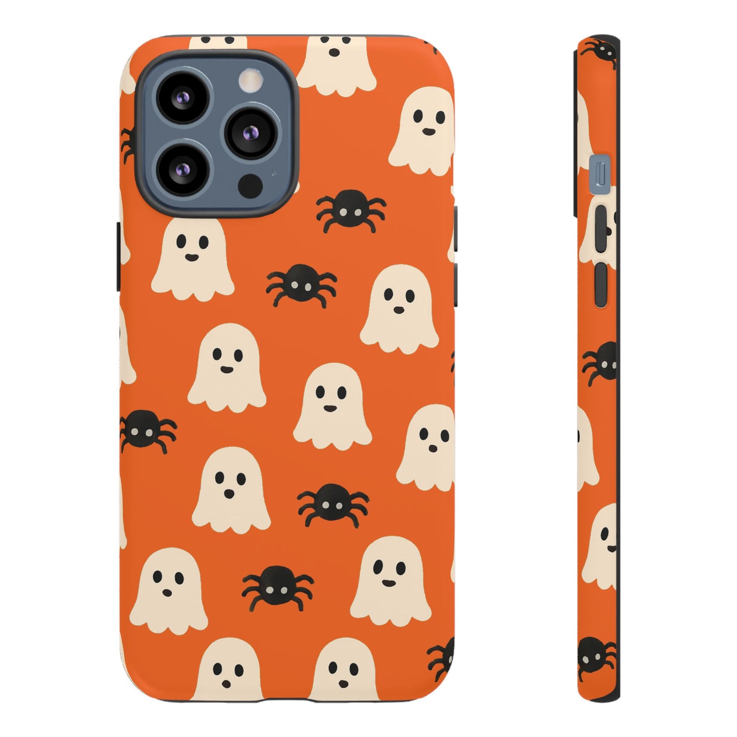 Cute Halloween Phone Case with Ghosts and Spiders, Spooky Gift, Fall Accessory, Unique Halloween Decor, Mobile Protection