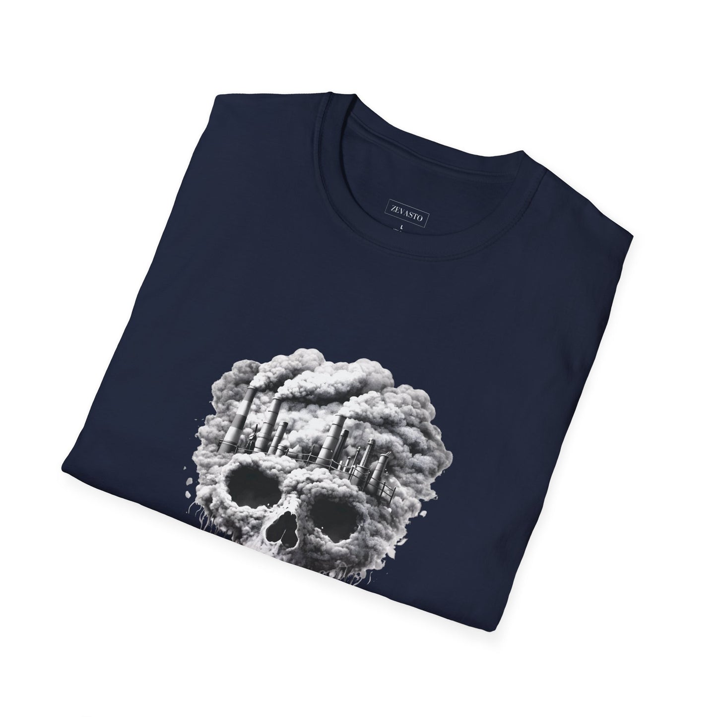 Carbon-Based Mistake Skull T-Shirt — Dark Humor Graphic Tee for Earth Day