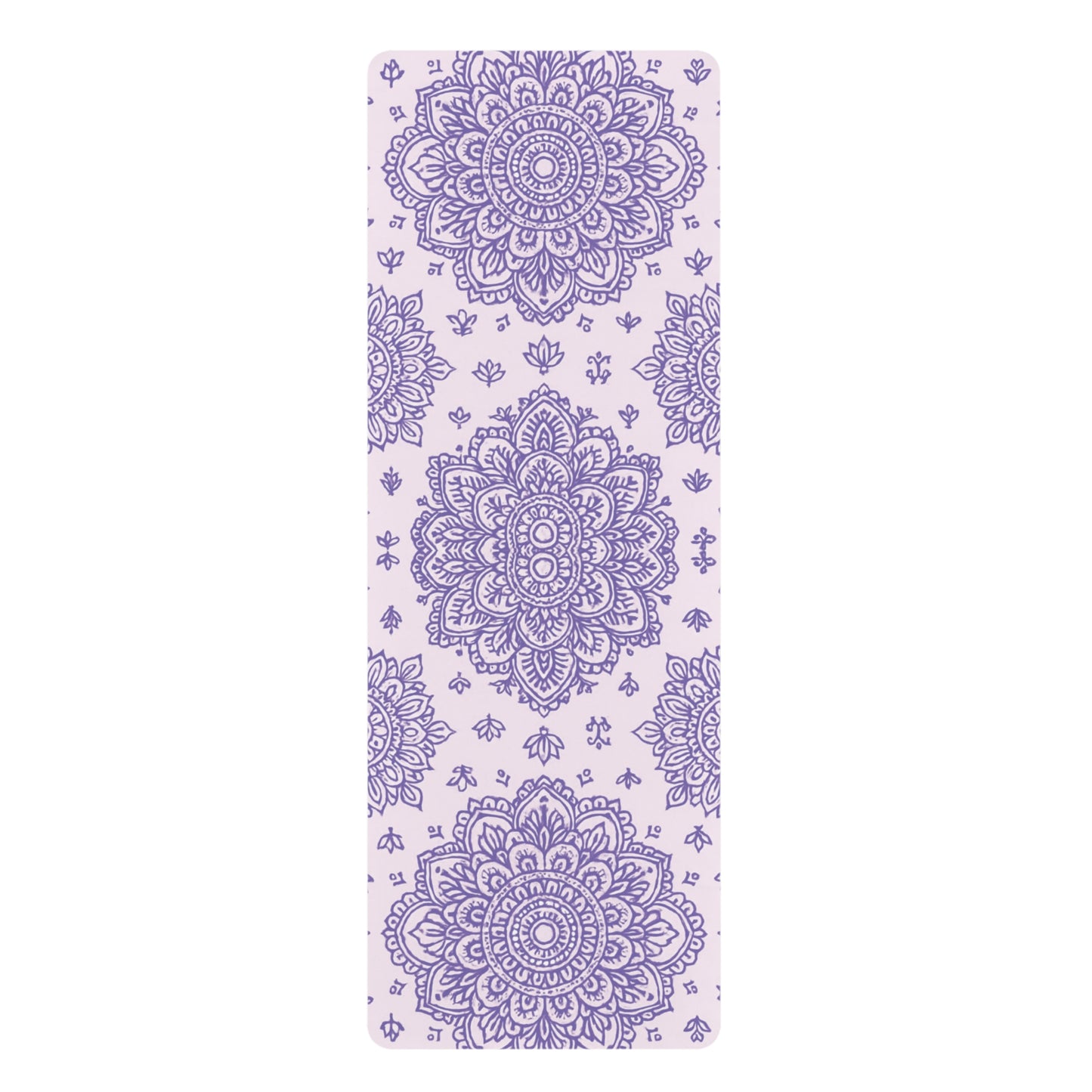 Mandala-Inspired Rubber Yoga Mat, Non-Slip Exercise Mat
