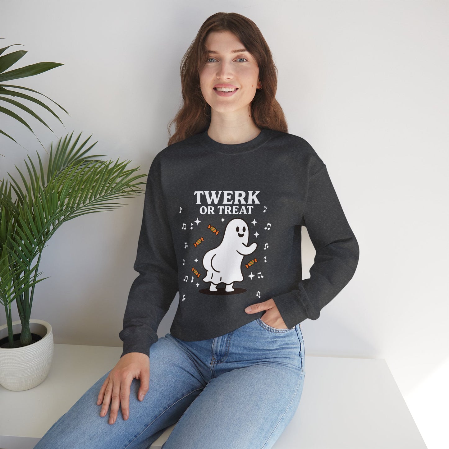 Halloween Twerk Sweatshirt, Unisex Sweatshirt, Funny Ghost Crewneck, Spooky Season Apparel, Halloween Gift, Fall Fashion