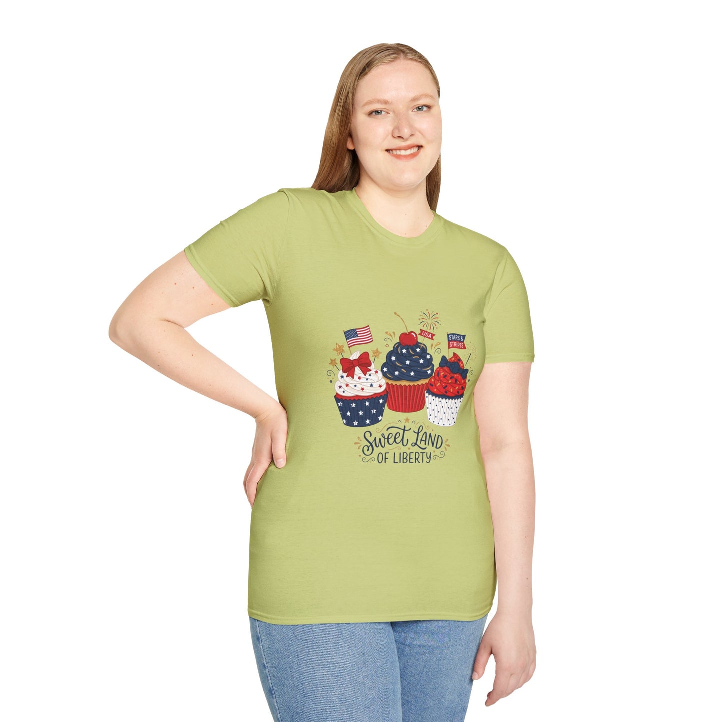 Patriotic Cupcakes T-Shirt — "Sweet Land of Liberty" 4th of July Tee