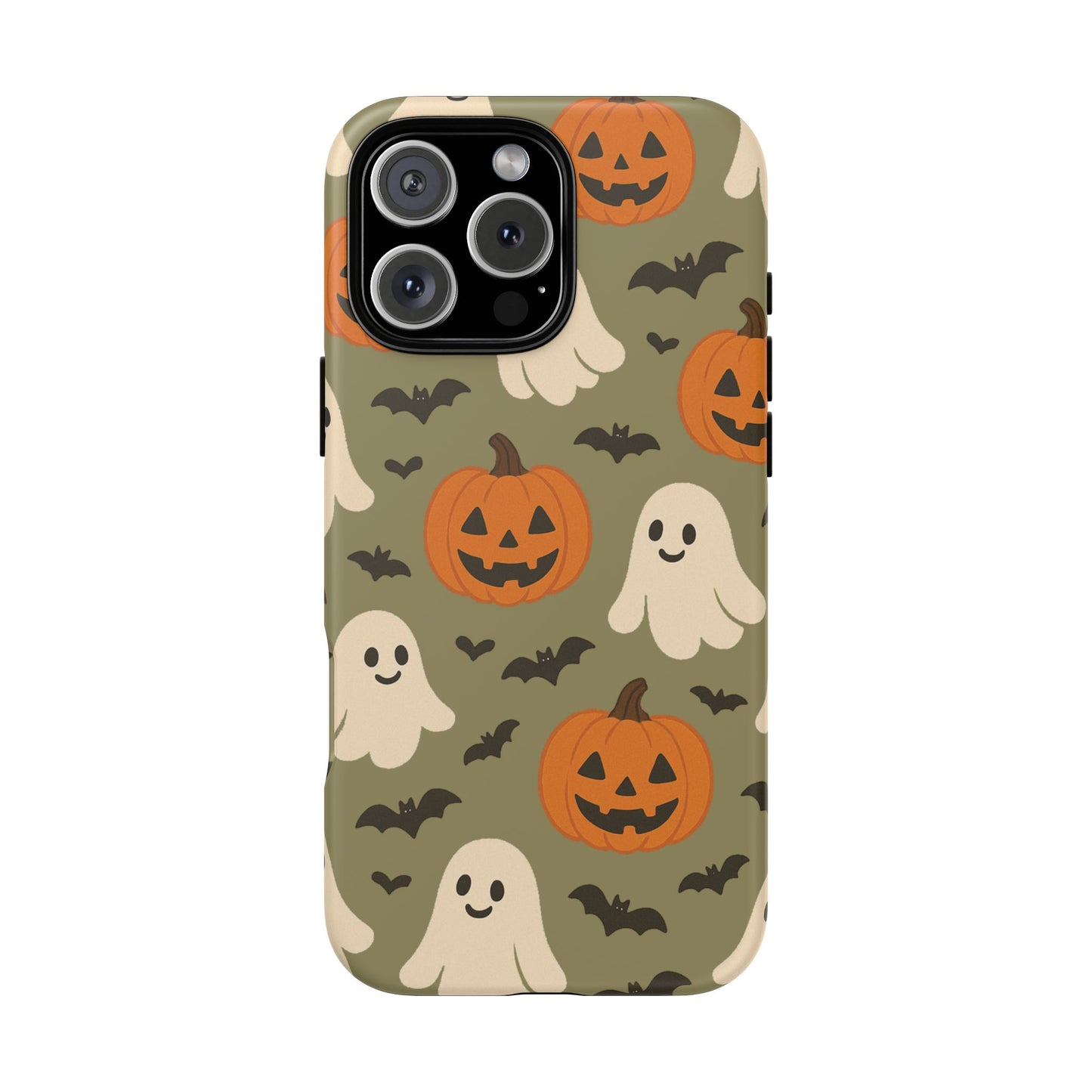 Halloween Phone Case with Ghosts and Pumpkins, Cute Fall Phone Cover, Spooky Season Accessory, Halloween Gift
