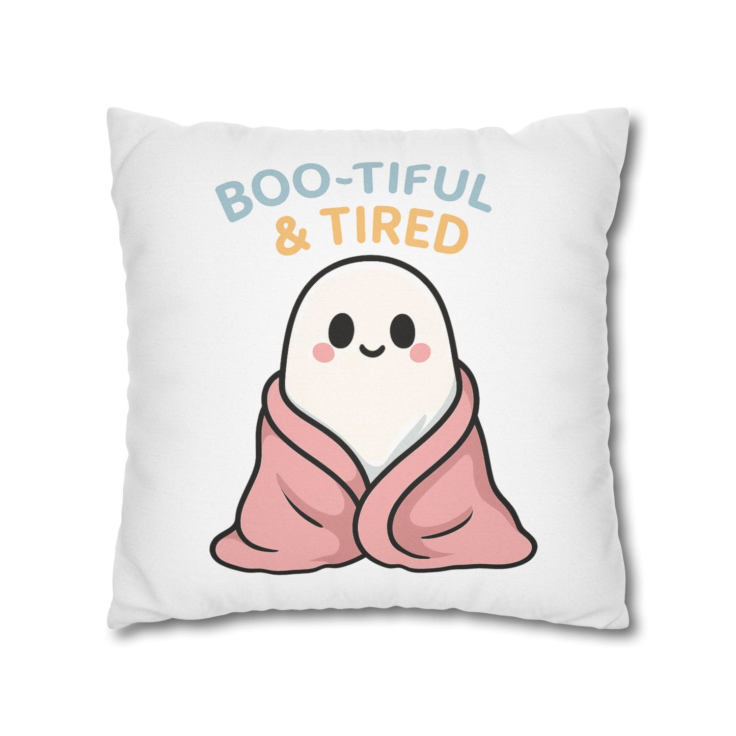 Boo-tiful & Tired Ghost Pillowcase, Halloween Home Decor