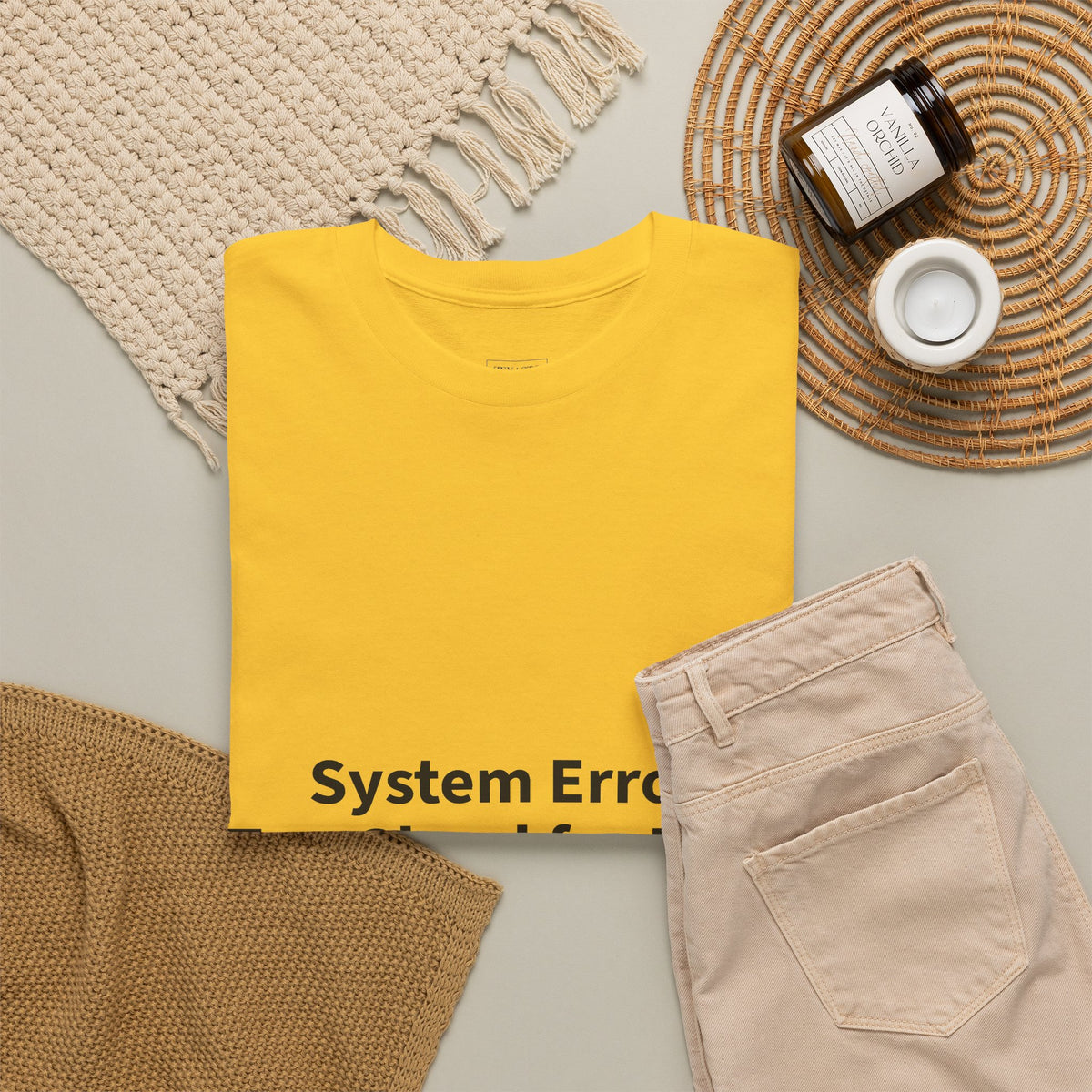 System Error Tee - Unisex Heavy Cotton Shirt, Perfect for Halloween, Geeky Fun