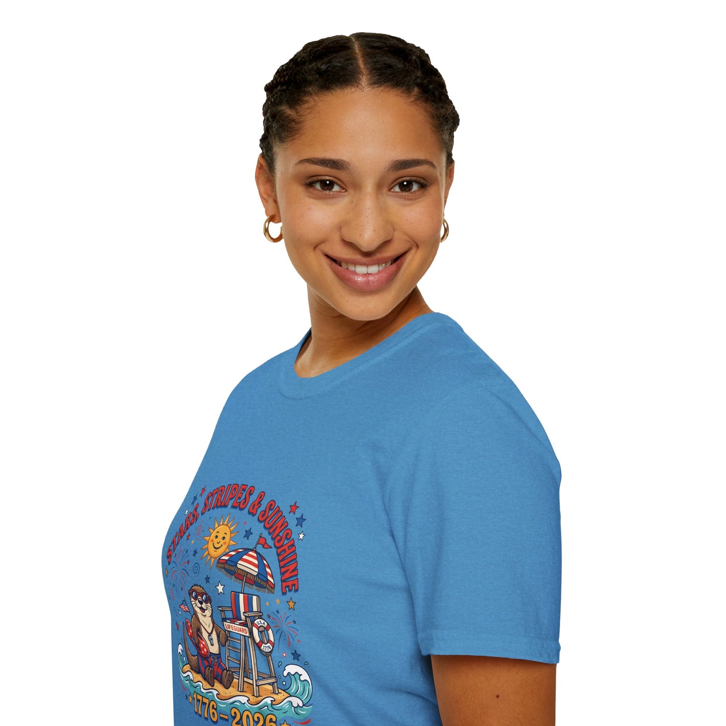Stars, Stripes & Sunshine T-Shirt — Patriotic 1776–2026 Summer Tee, 4th of July Shirt