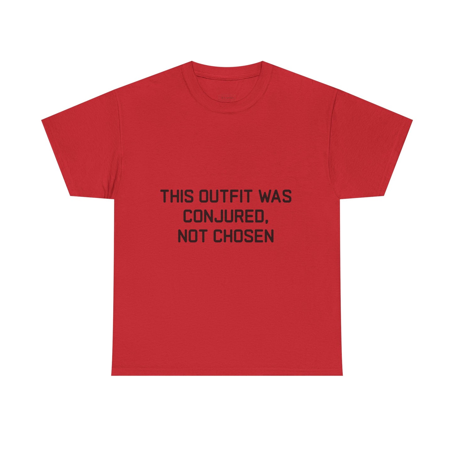 Unisex Heavy Cotton Tee - 'This Outfit Was Conjured, Not Chosen' - Funny Halloween T-shirt