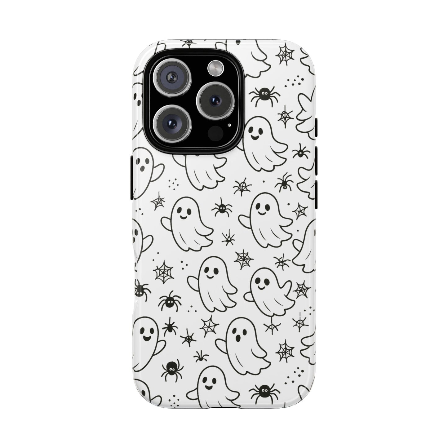 Ghostly Phone Case, Cute Halloween Phone Cover, Tough Phone Case, Spooky Phone Accessory, Ghost Pattern Design