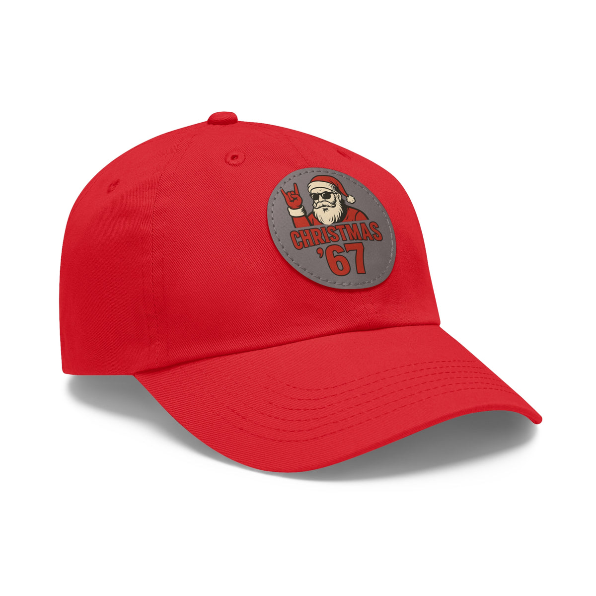 Christmas '67 Hat — Retro Santa Leather Patch Cap