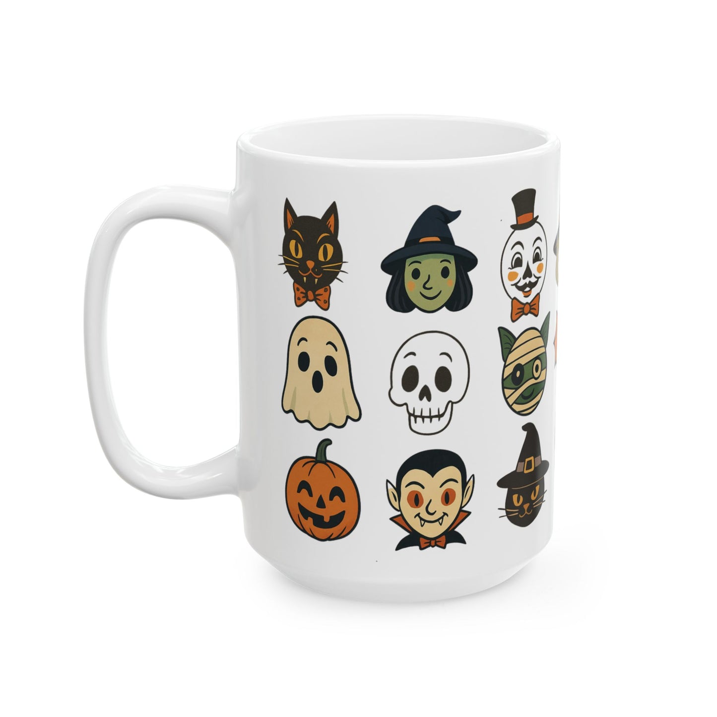 Halloween Themed Ceramic Mug, Spooky Coffee Cup
