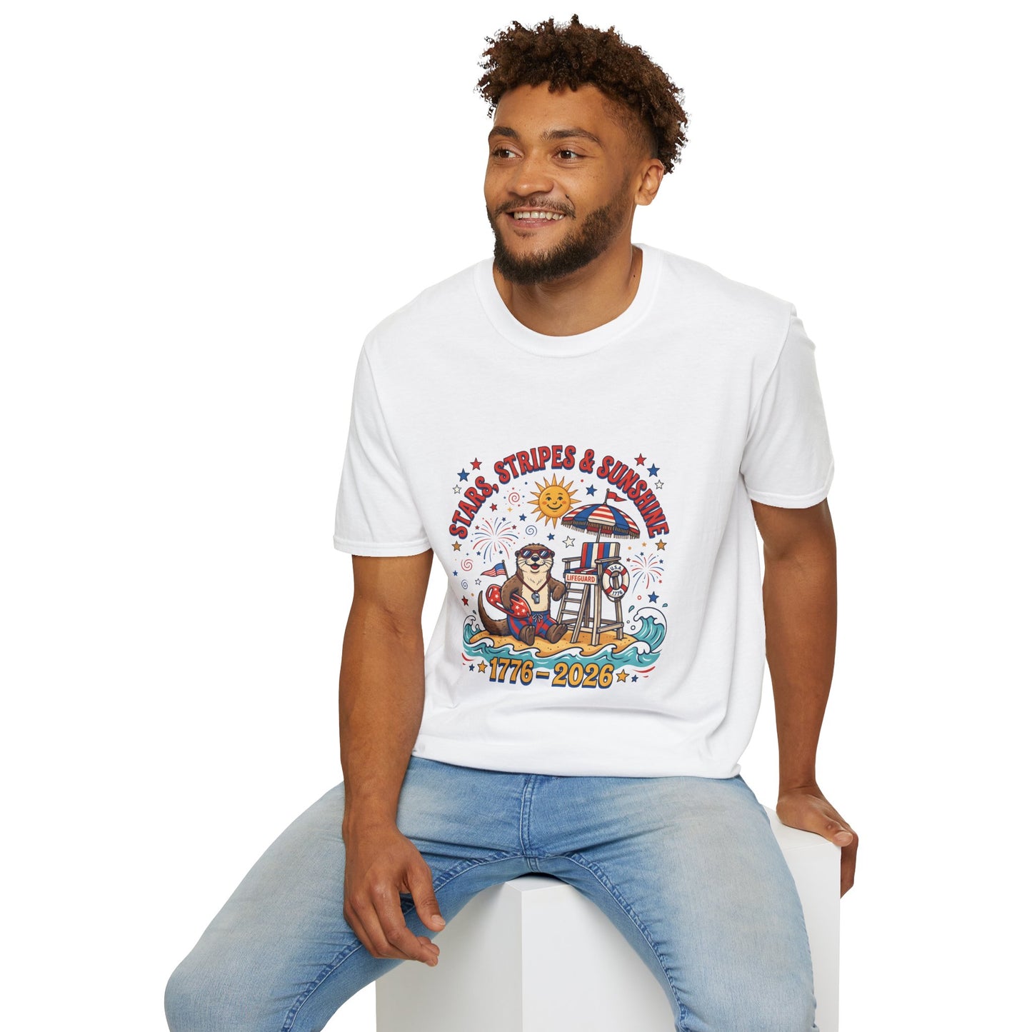 Stars, Stripes & Sunshine T-Shirt — Patriotic 1776–2026 Summer Tee, 4th of July Shirt