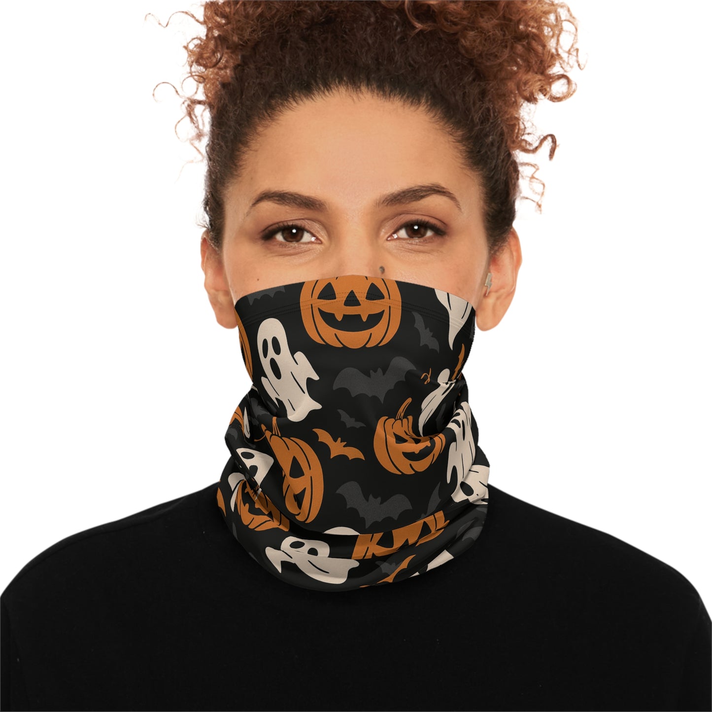 Halloween Neck Gaiter, Ghosts and Pumpkins, Spooky Accessory, Fall Fashion, Outdoor Fun, Gifts for Halloween