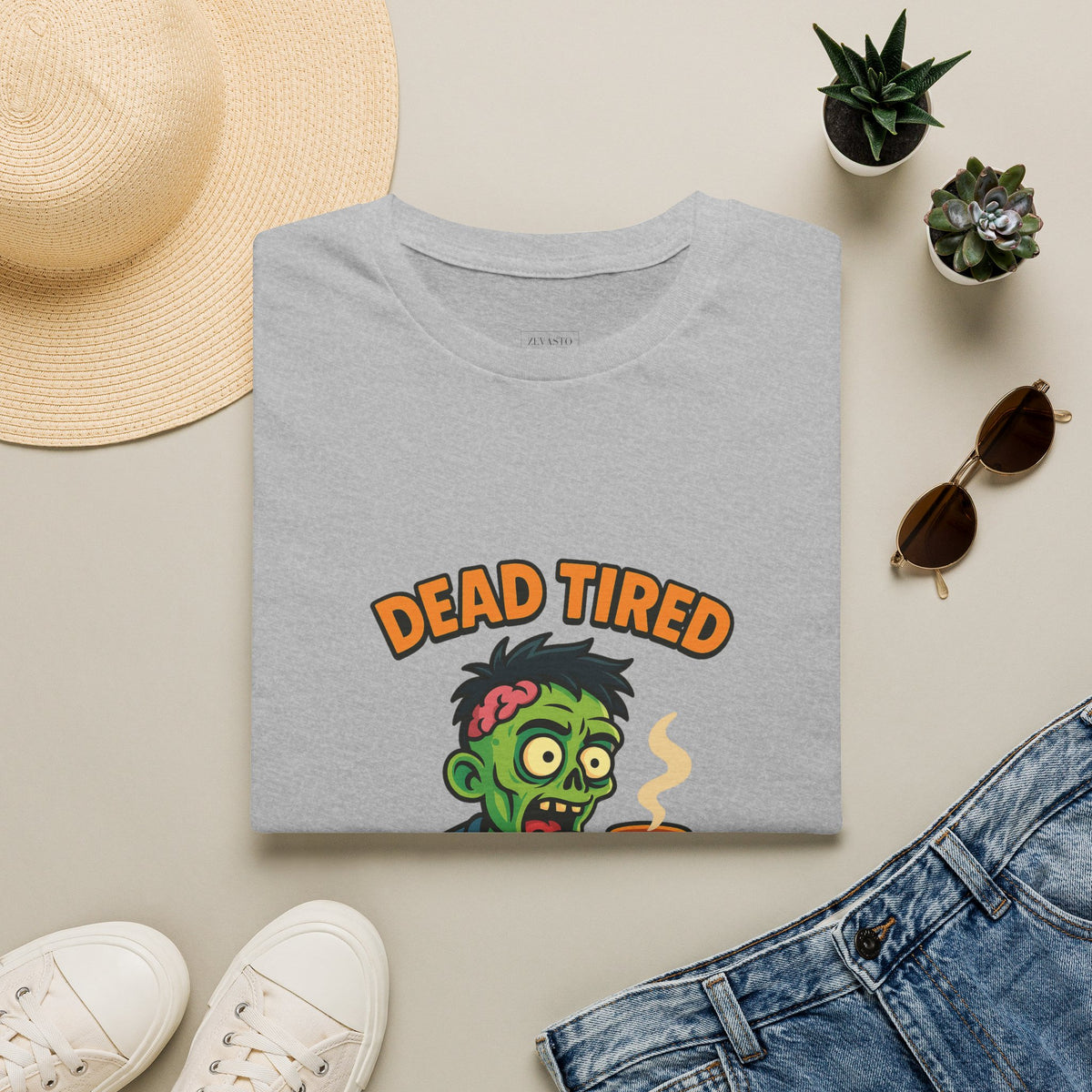 Dead Tired Zombie T-Shirt, Gifts for Halloween