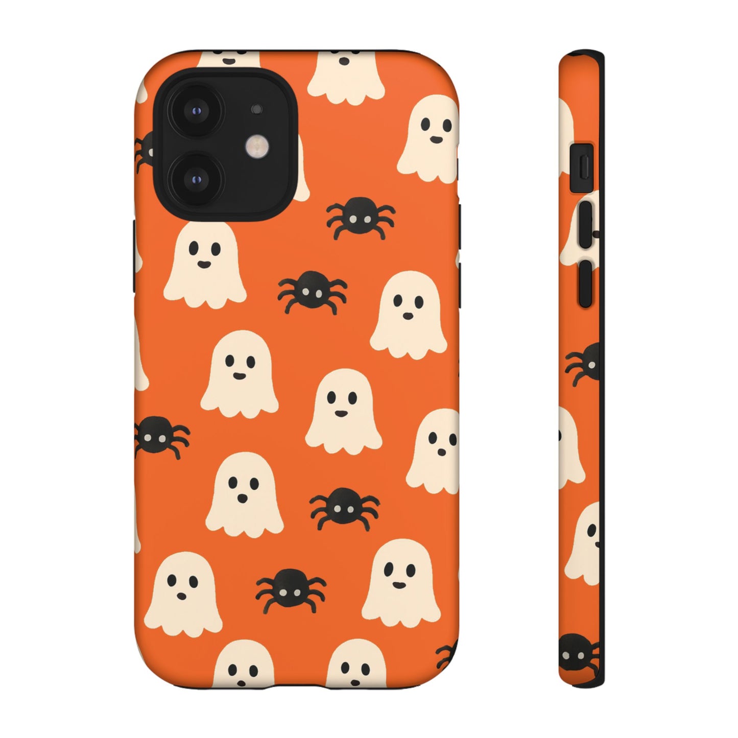 Cute Halloween Phone Case with Ghosts and Spiders, Spooky Gift, Fall Accessory, Unique Halloween Decor, Mobile Protection