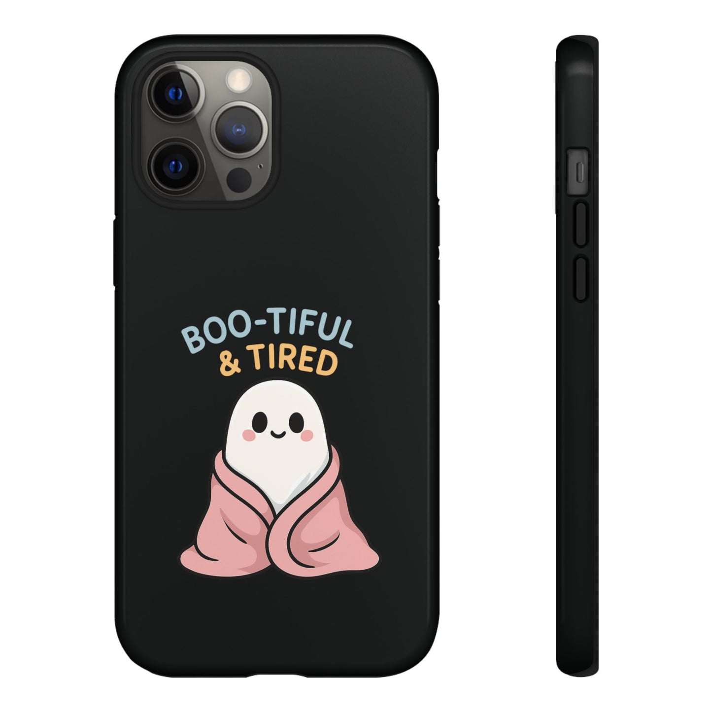 Boo-tiful & Tired Phone Case, Halloween-Themed Design