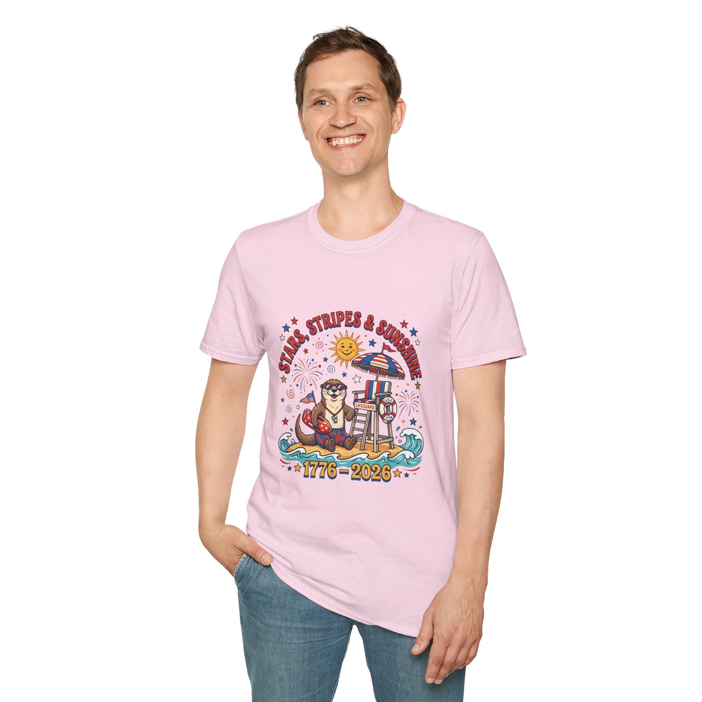 Stars, Stripes & Sunshine T-Shirt — Patriotic 1776–2026 Summer Tee, 4th of July Shirt