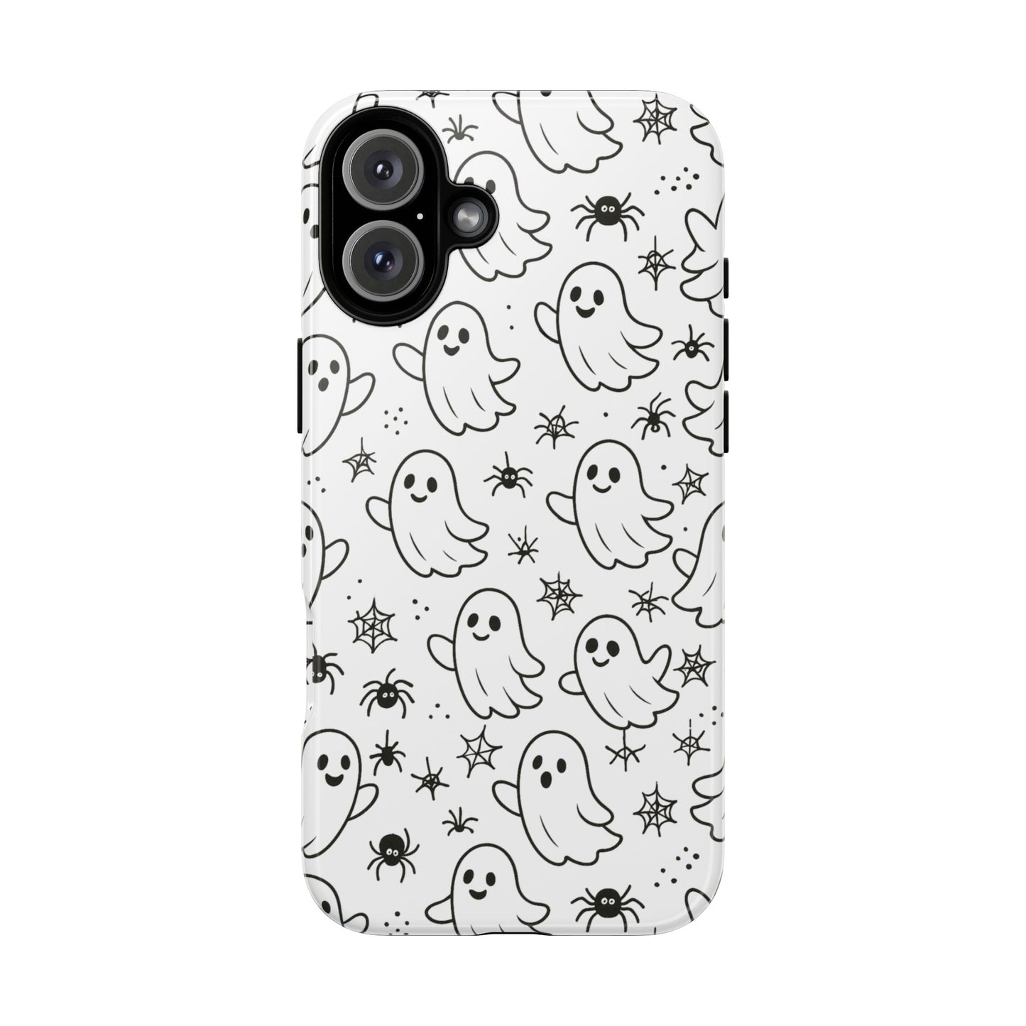 Ghostly Phone Case, Cute Halloween Phone Cover, Tough Phone Case, Spooky Phone Accessory, Ghost Pattern Design