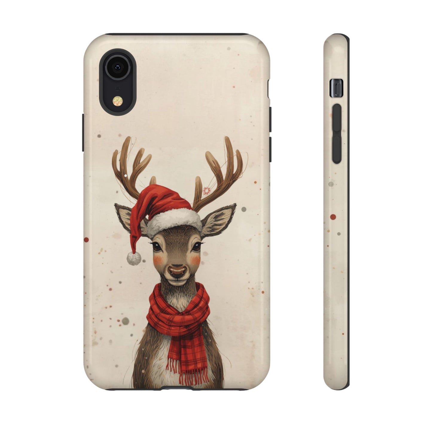 Christmas Reindeer Phone Case, Dual Layer Phone Case for Iphone 17, 16, 15, 14, 13, 12, 11