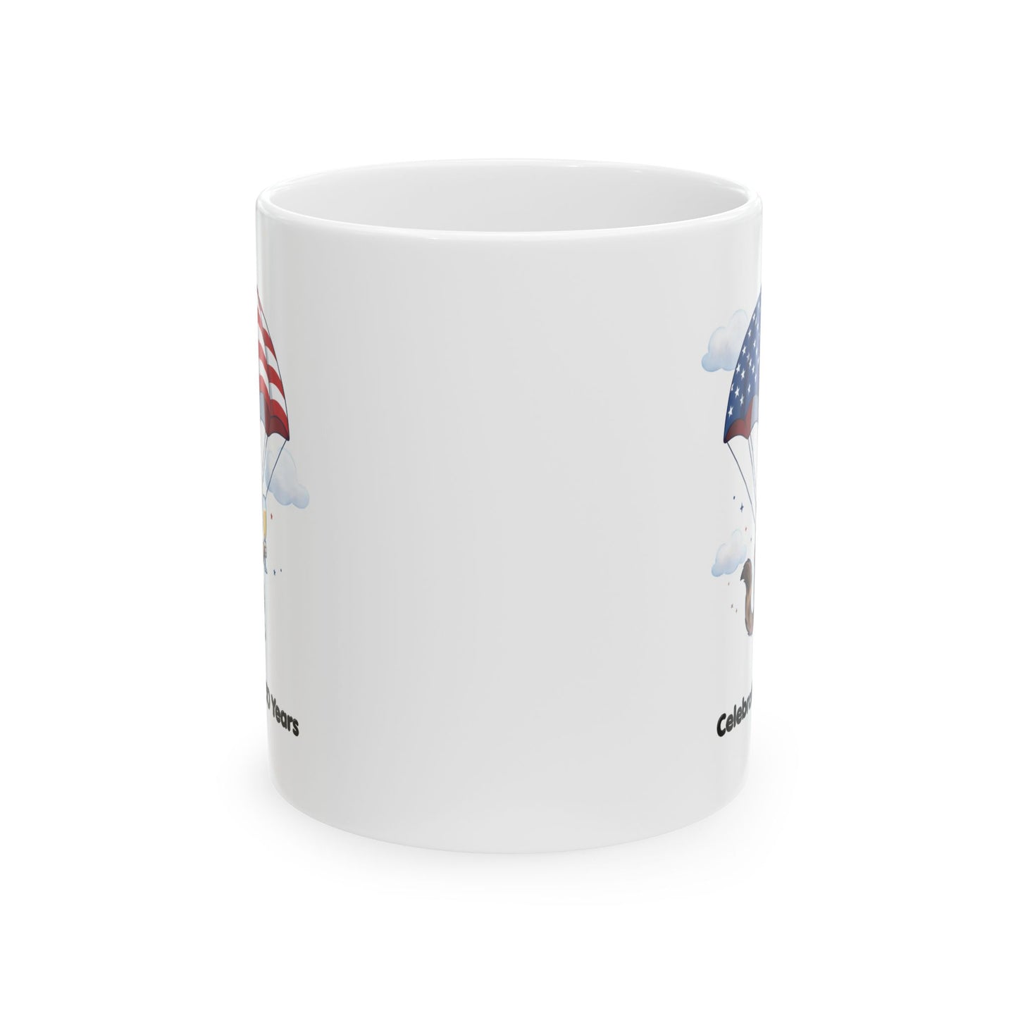 Patriotic Cat Ceramic Mug