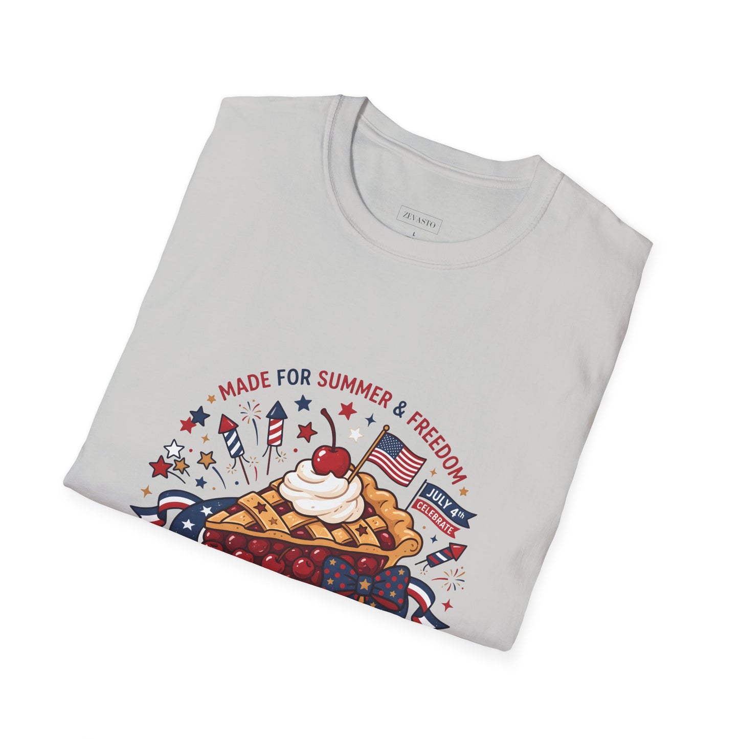 Sweet Land of Liberty Pie T-Shirt — Patriotic 4th of July Dessert Graphic Tee