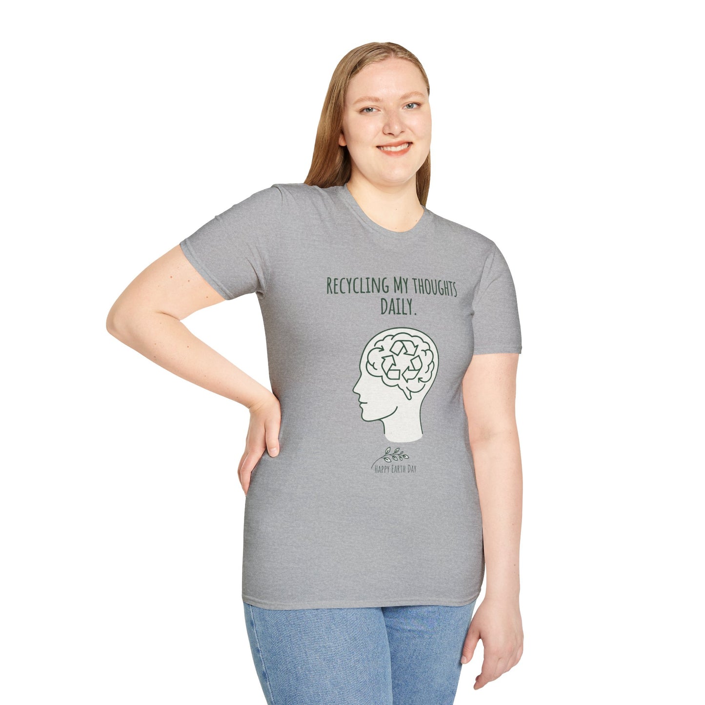 Recycling My Thoughts Daily T-Shirt — Mental Health Awareness, Earth Day Graphic Tee